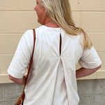 Ecru Suede Stitch Blouse - The Pink Pineapple 850