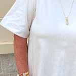 Ecru Suede Stitch Blouse - The Pink Pineapple 850
