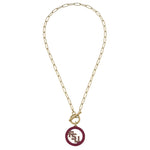 Florida State Seminoles Logo Enamel T-Bar Necklace