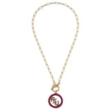 Florida State Seminoles Logo Enamel T-Bar Necklace