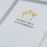 Bougie Birthday Paper Clip Letterpress Greeting Card