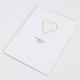 Happily Ever After Heart Paper Clip Greeting Card