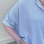 Effortless Lines Button Down Top - The Pink Pineapple 850