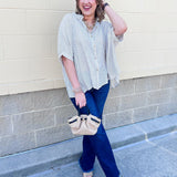Effortless Lines Button Down Top - The Pink Pineapple 850
