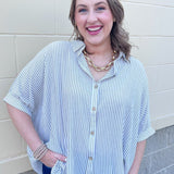 Effortless Lines Button Down Top - The Pink Pineapple 850