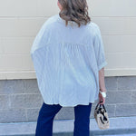 Effortless Lines Button Down Top - The Pink Pineapple 850