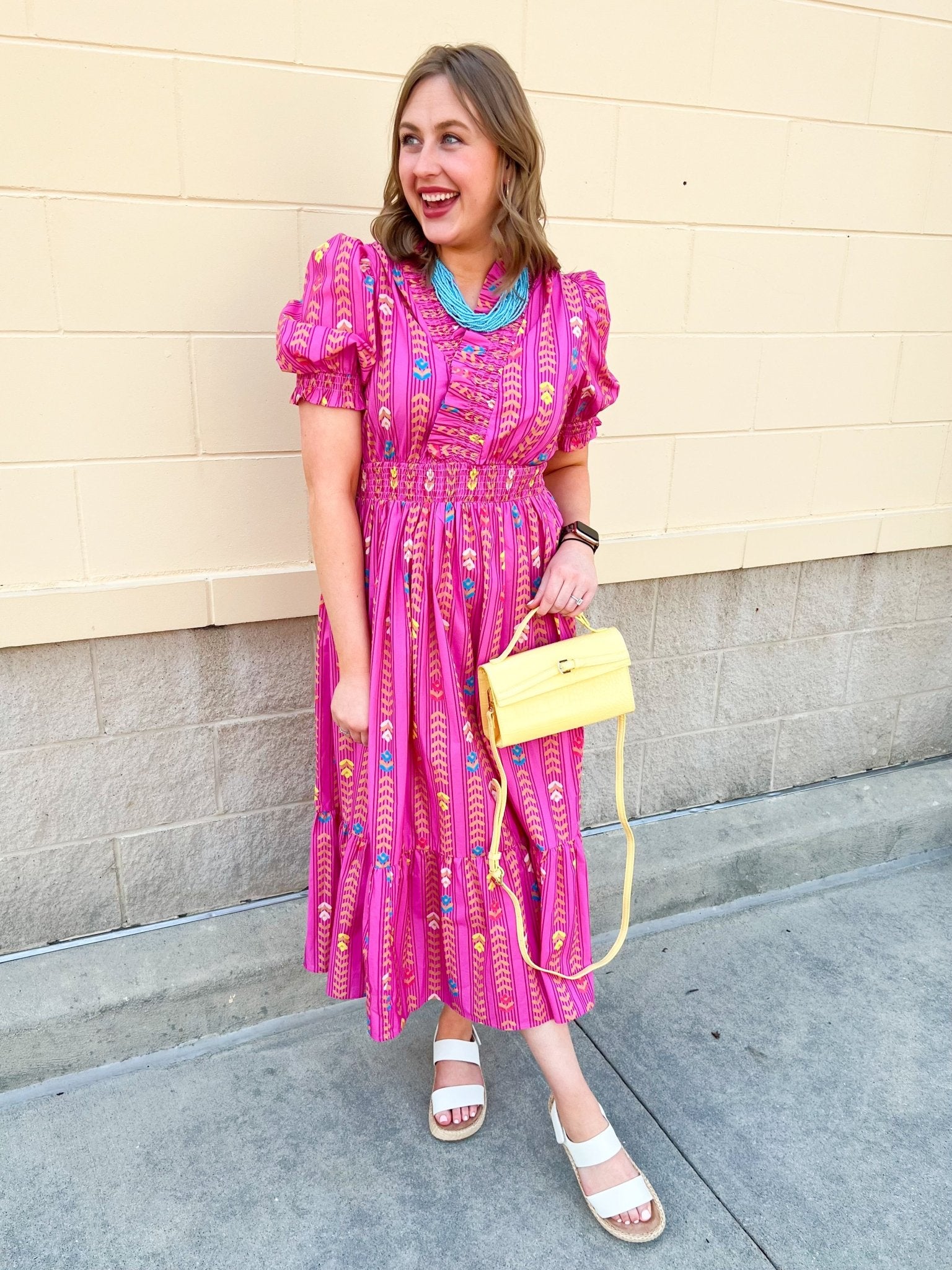Electric Bloom Geo Maxi Dress - The Pink Pineapple 850