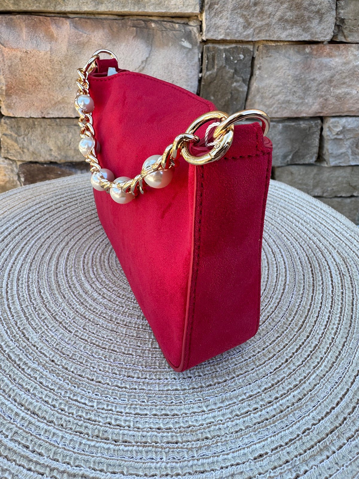 Ellie Top Handle Bag in Red - The Pink Pineapple 850