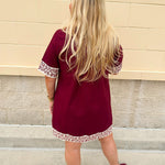 Embroidered Haven Mini Dress - The Pink Pineapple 850