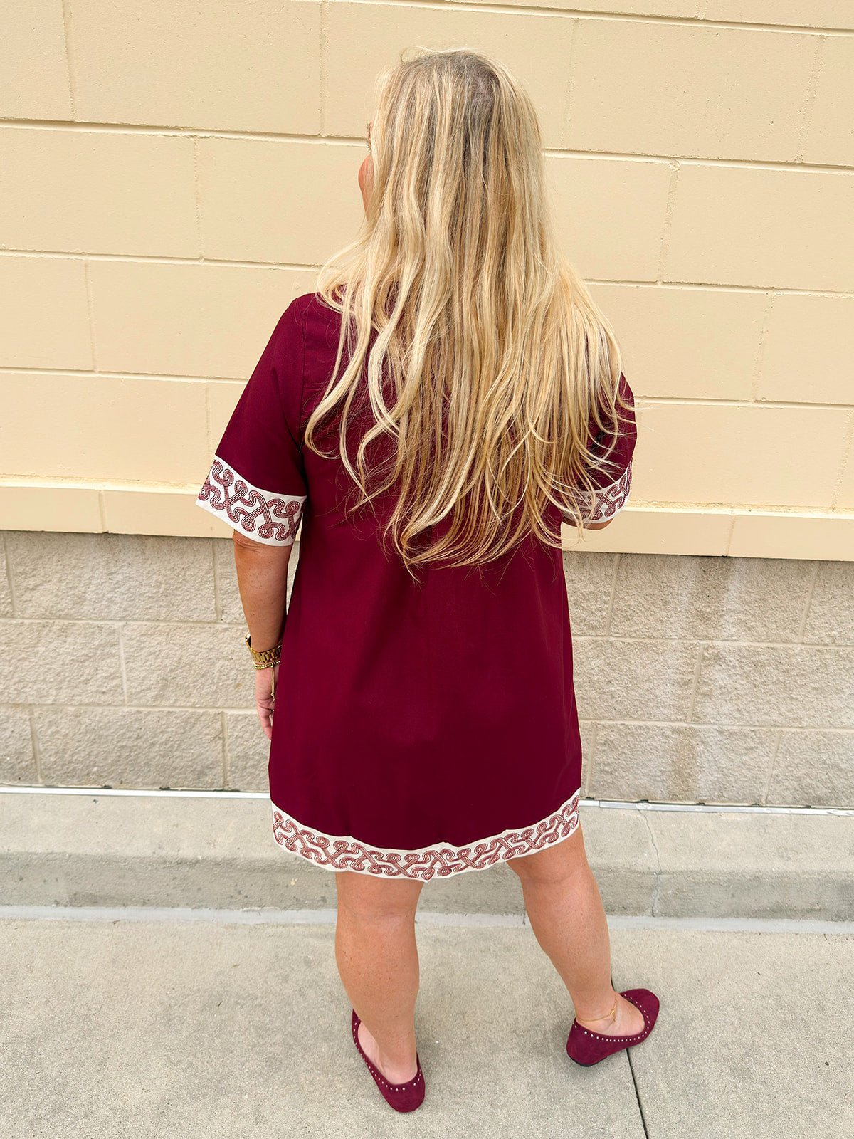 Embroidered Haven Mini Dress - The Pink Pineapple 850