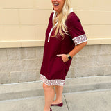 Embroidered Haven Mini Dress - The Pink Pineapple 850