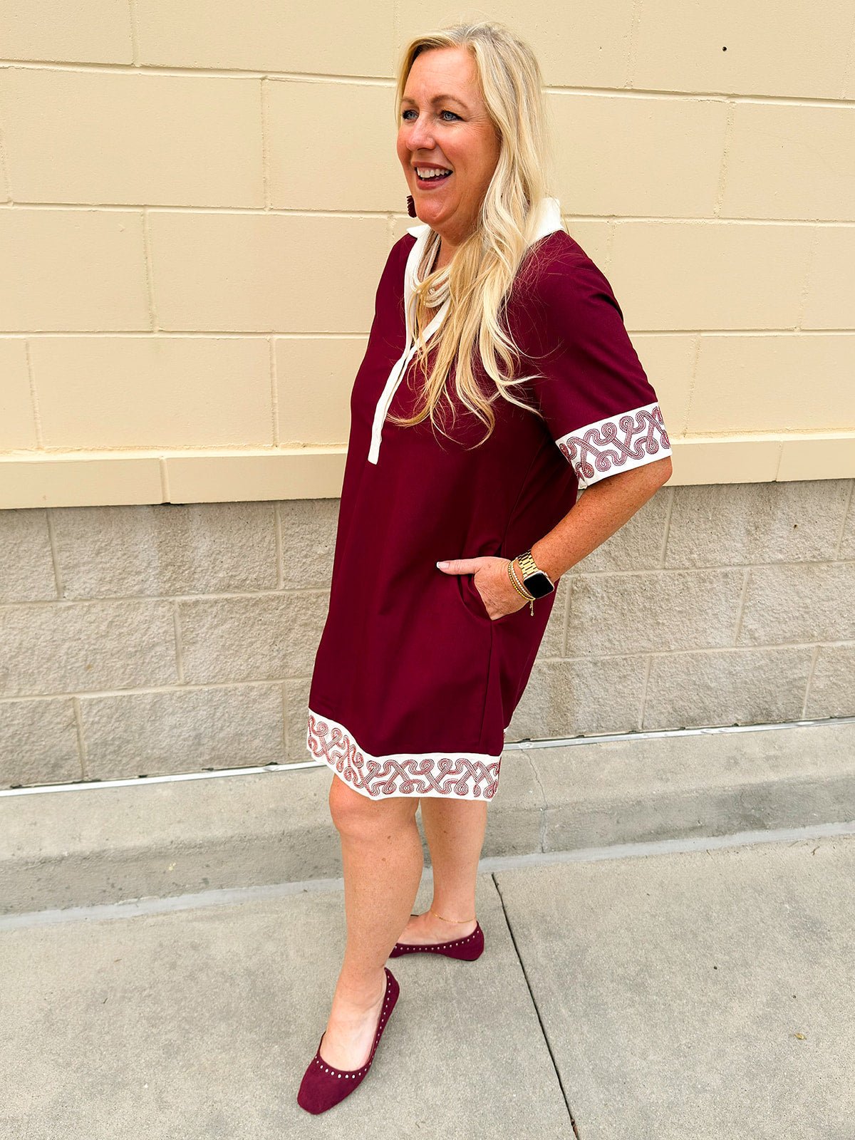 Embroidered Haven Mini Dress - The Pink Pineapple 850