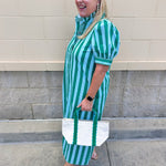 Emerald Avenue Stripe Dress - The Pink Pineapple 850