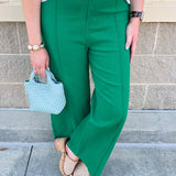 Emerald Ease Straight - Leg Pants - The Pink Pineapple 850