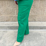 Emerald Ease Straight - Leg Pants - The Pink Pineapple 850