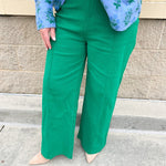 Emerald Ease Straight - Leg Pants - The Pink Pineapple 850