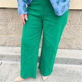 Emerald Ease Straight - Leg Pants - The Pink Pineapple 850