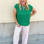 Emerald Ease Textured Knit Top - The Pink Pineapple 850