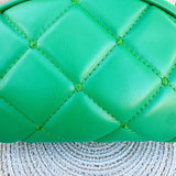 Emerald Luxe Quilted Cosmetic Pouch - The Pink Pineapple 850