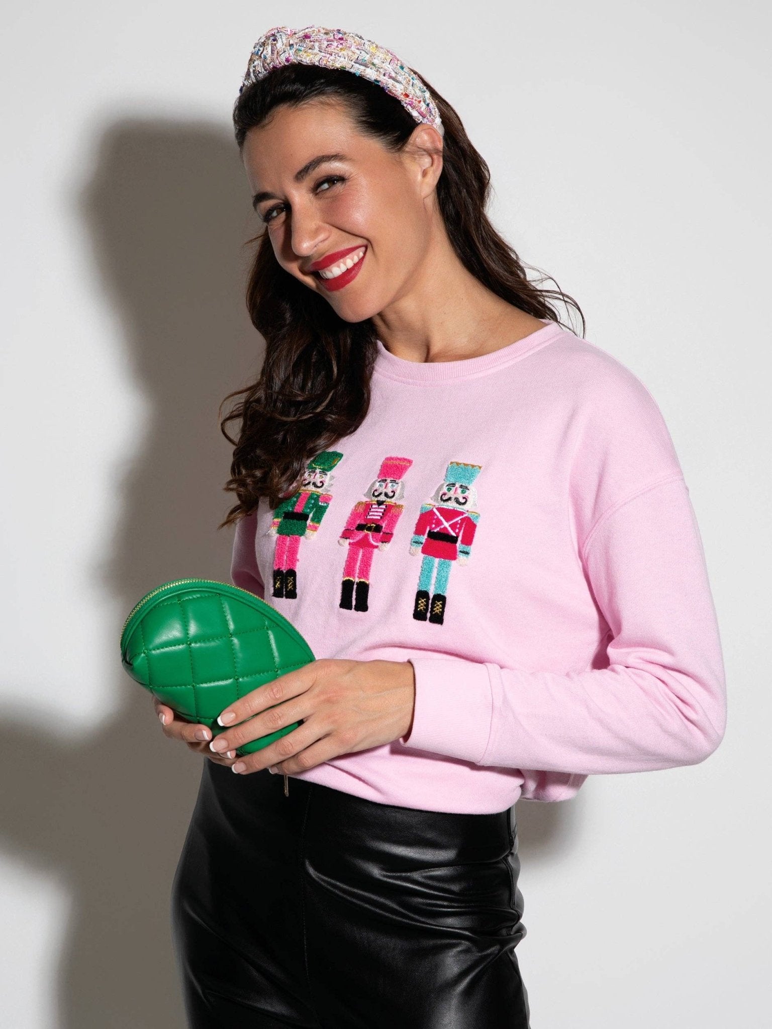 Emerald Luxe Quilted Cosmetic Pouch - The Pink Pineapple 850