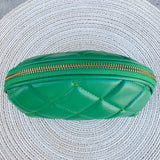Emerald Luxe Quilted Cosmetic Pouch - The Pink Pineapple 850