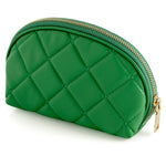 Emerald Luxe Quilted Cosmetic Pouch - The Pink Pineapple 850