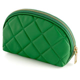 Emerald Luxe Quilted Cosmetic Pouch - The Pink Pineapple 850