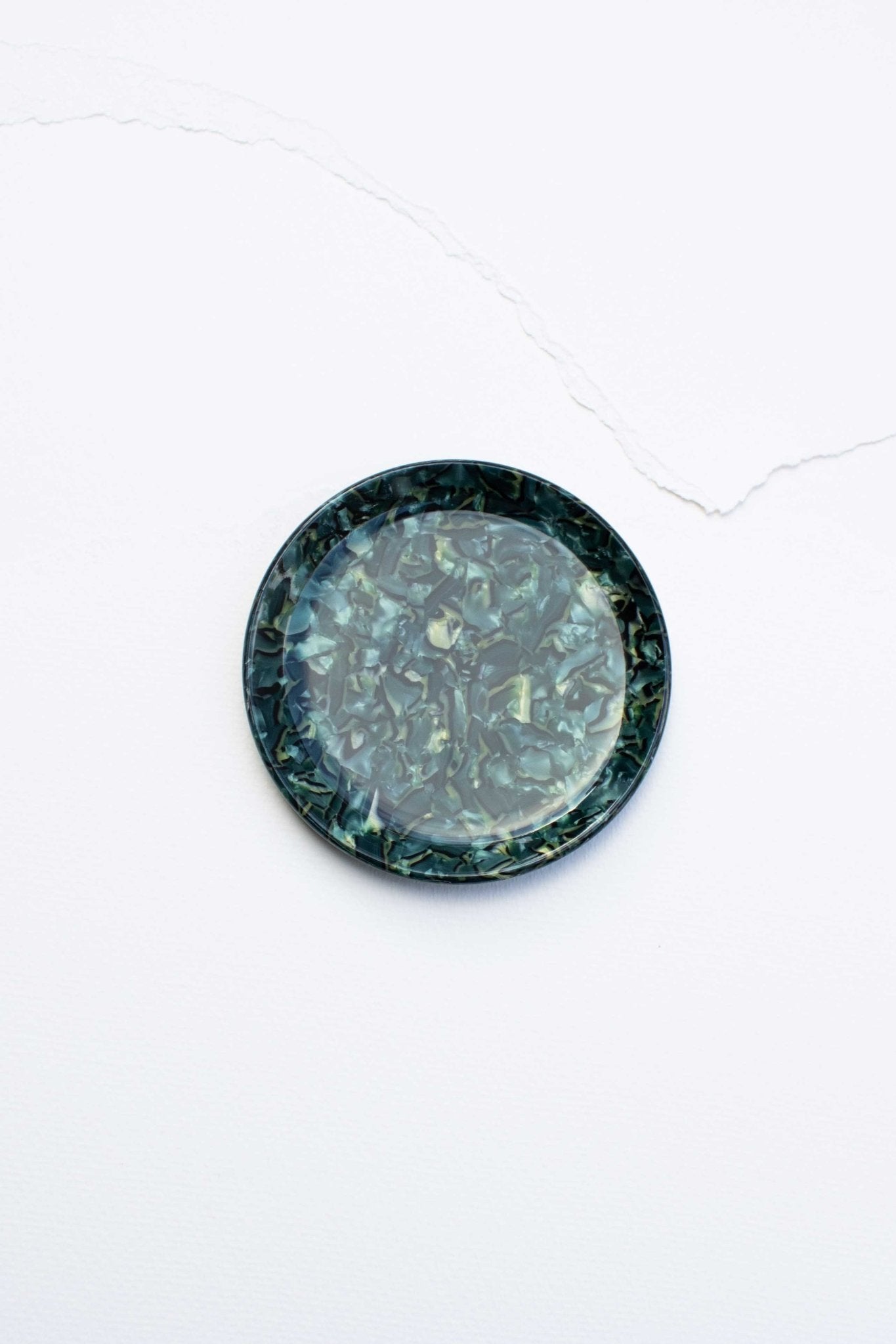 Emerald Marble Circular Acetate Dice Catchall - The Pink Pineapple 850