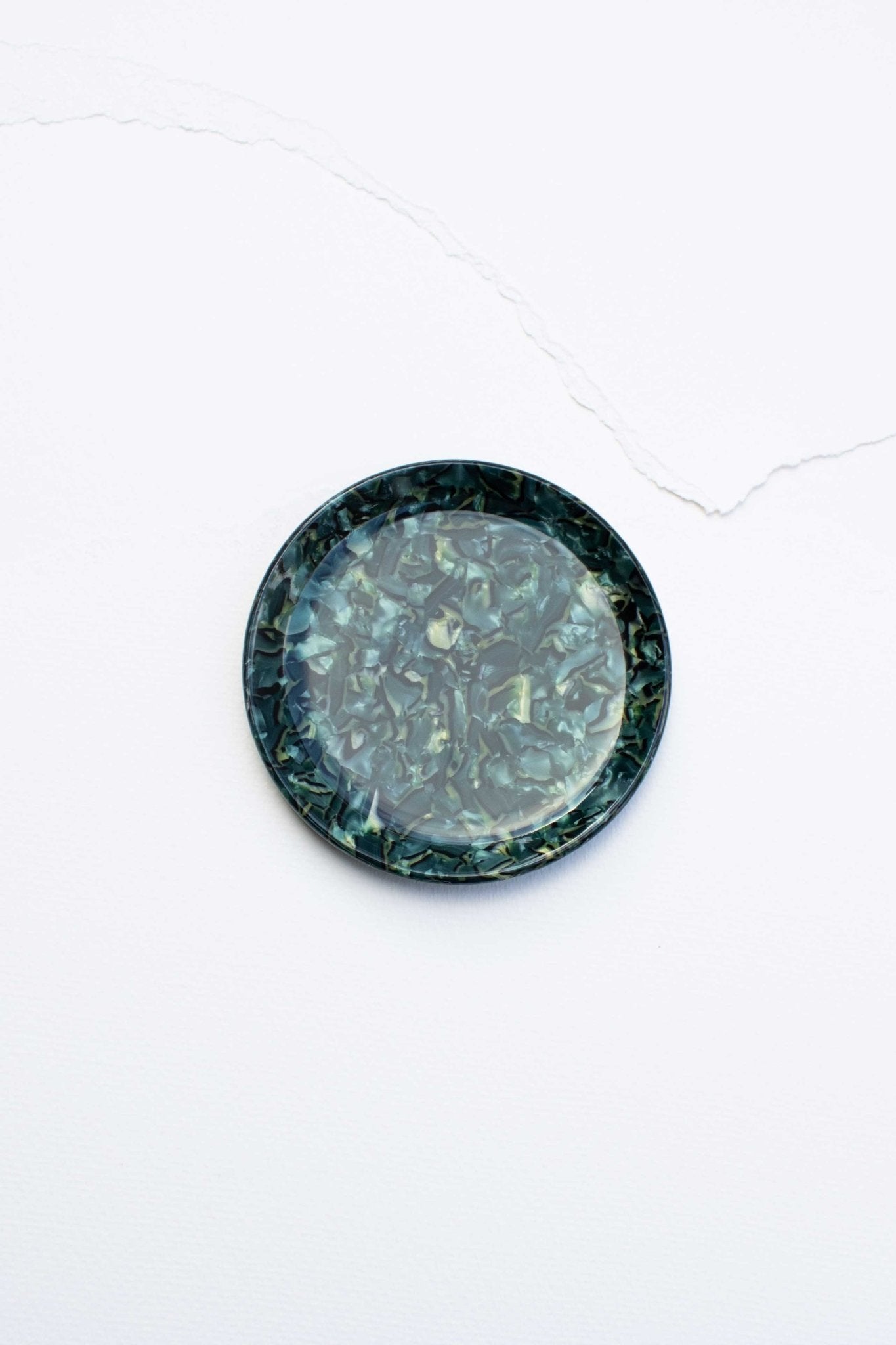 Emerald Marble Circular Acetate Dice Catchall - The Pink Pineapple 850