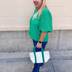 Emerald Poise Embroidered Top - The Pink Pineapple 850