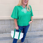 Emerald Poise Embroidered Top - The Pink Pineapple 850