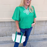 Emerald Poise Embroidered Top - The Pink Pineapple 850