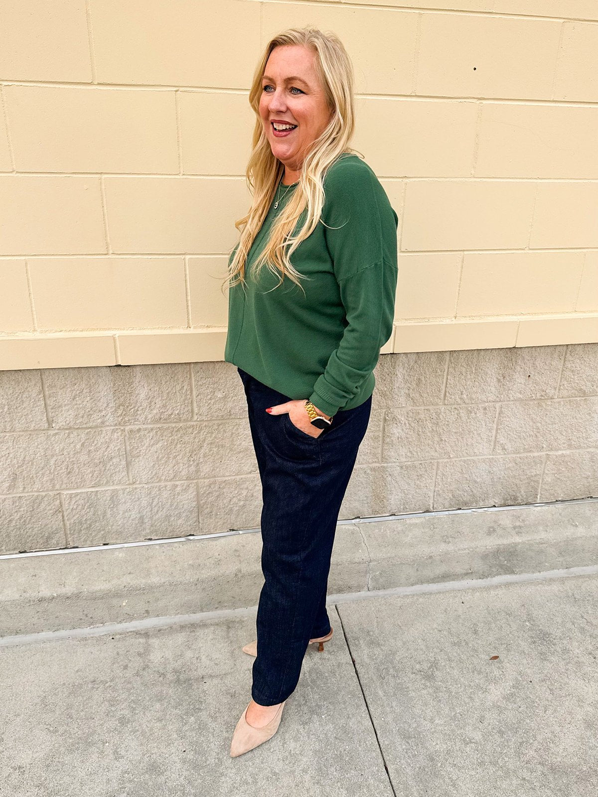 Emerald Stitch and Story Knit Sweater - The Pink Pineapple 850