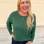 Emerald Stitch and Story Knit Sweater - The Pink Pineapple 850