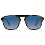 Emerson Square Aviator Polarized Sunglasses - Tortoise/Blue Lens - The Pink Pineapple 850