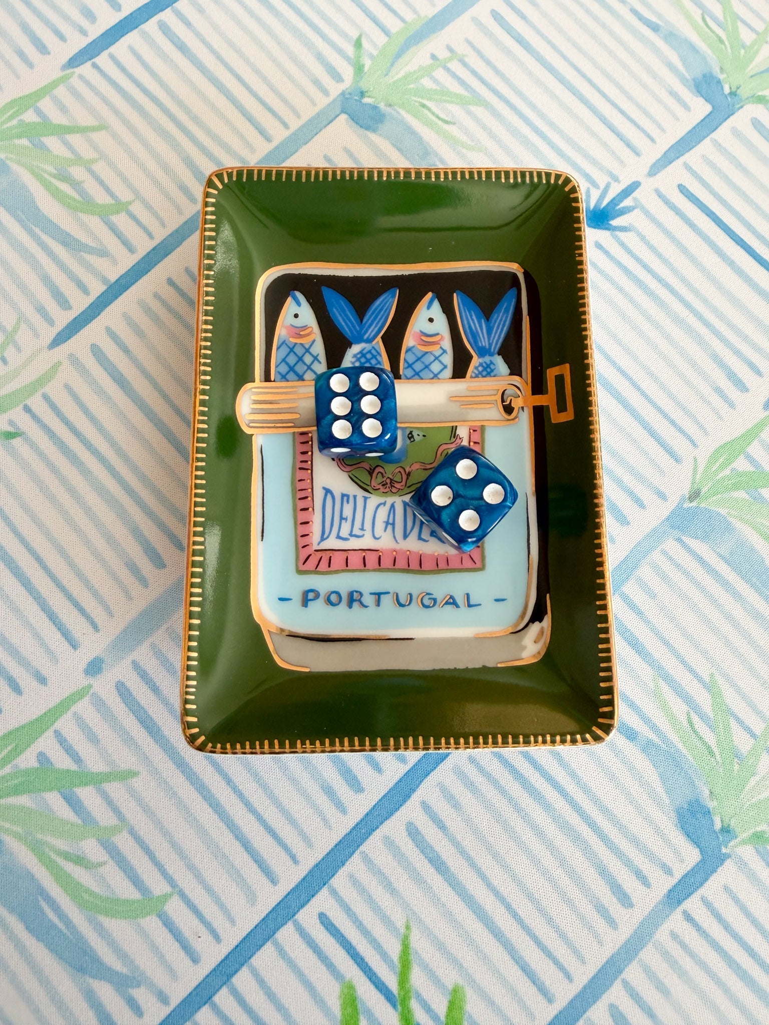 Empress Blue Mahjong Dice - The Pink Pineapple 850