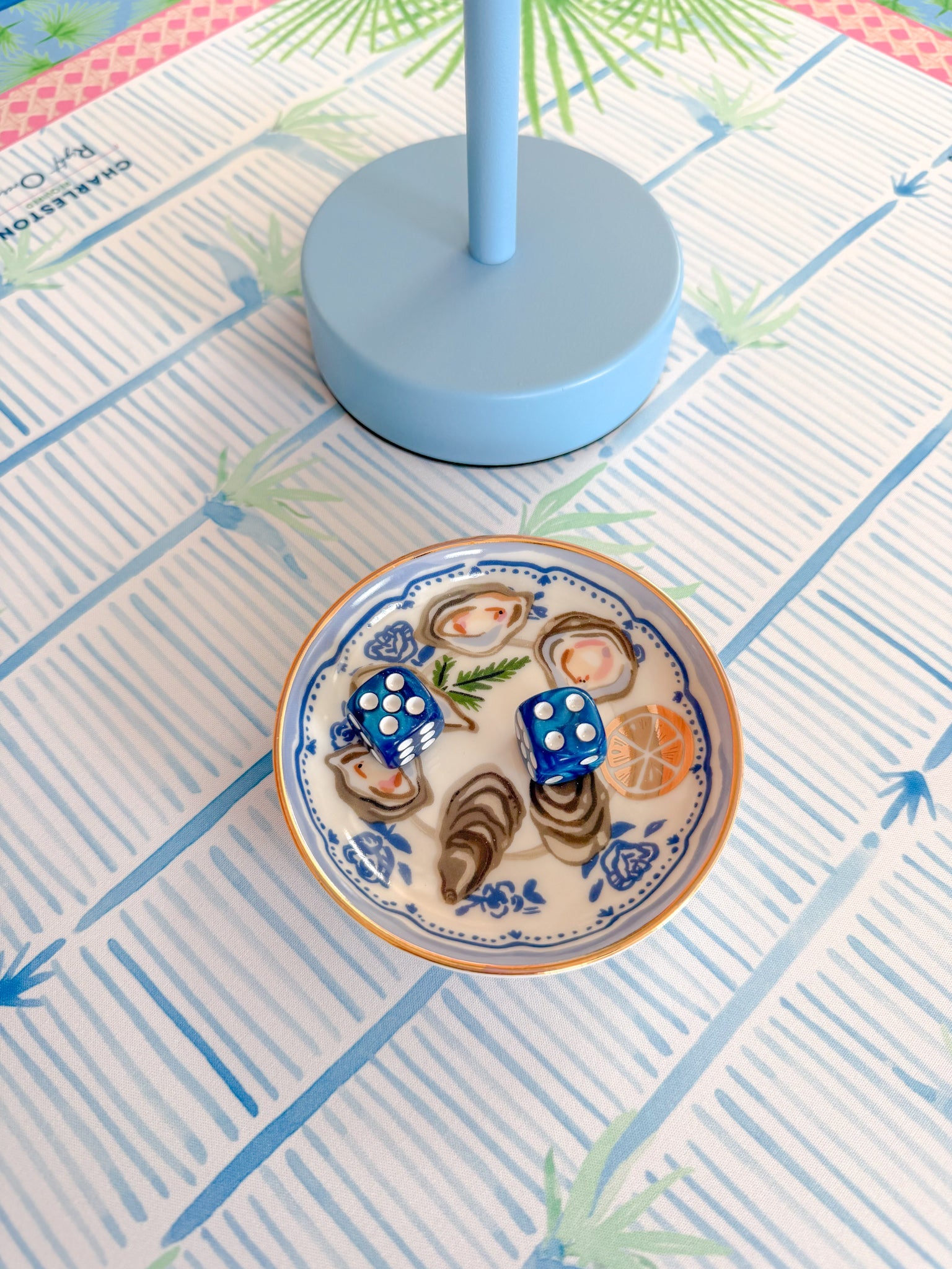 Empress Blue Mahjong Dice - The Pink Pineapple 850