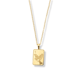 Engraved Sparrow One Bam Mahjong Necklace - The Pink Pineapple 850