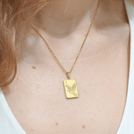 Engraved Sparrow One Bam Mahjong Necklace - The Pink Pineapple 850