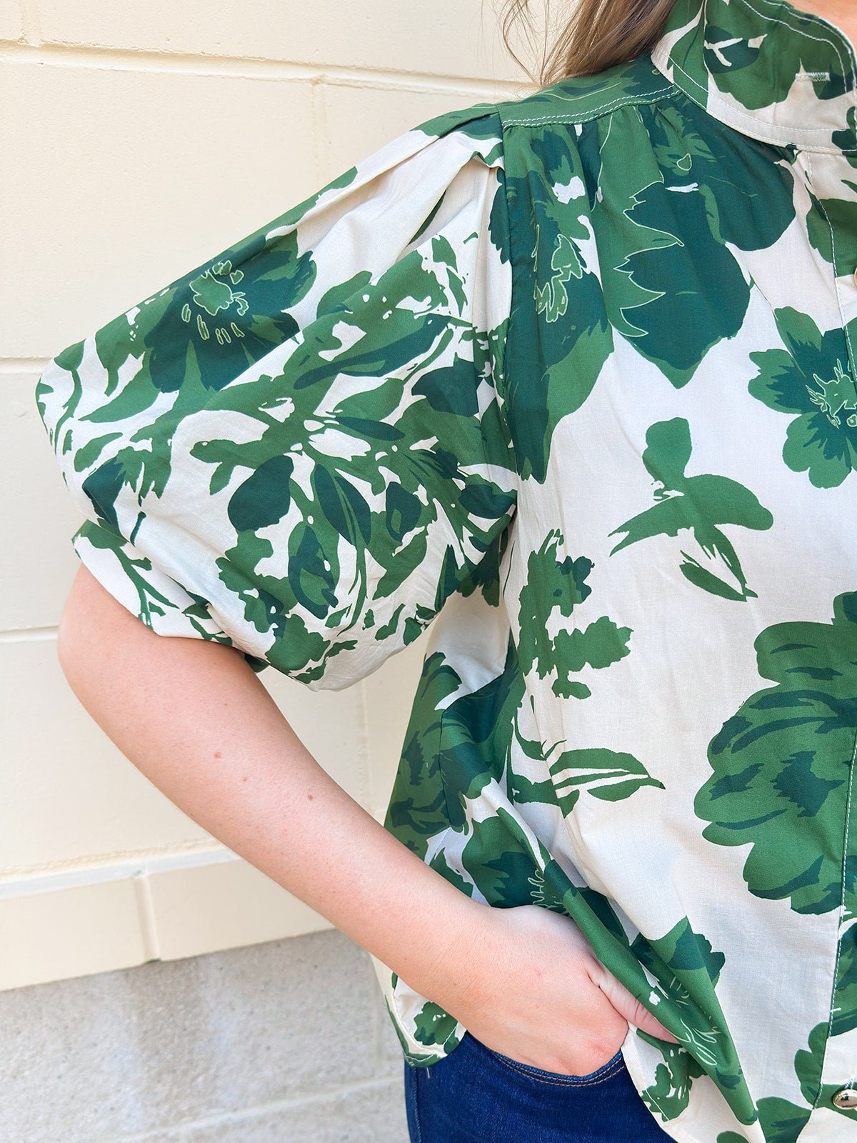 [Entro] Forest Floral Blouse - The Pink Pineapple 850
