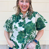 [Entro] Forest Floral Blouse - The Pink Pineapple 850