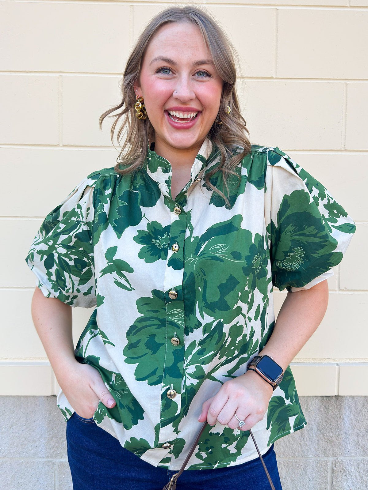 [Entro] Forest Floral Blouse - The Pink Pineapple 850