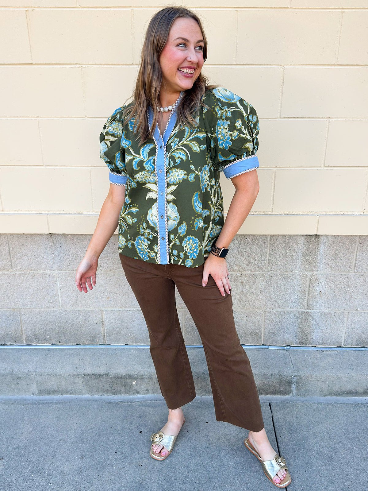 [Entro] Wildflower Lane Blouse - The Pink Pineapple 850