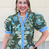 [Entro] Wildflower Lane Blouse - The Pink Pineapple 850