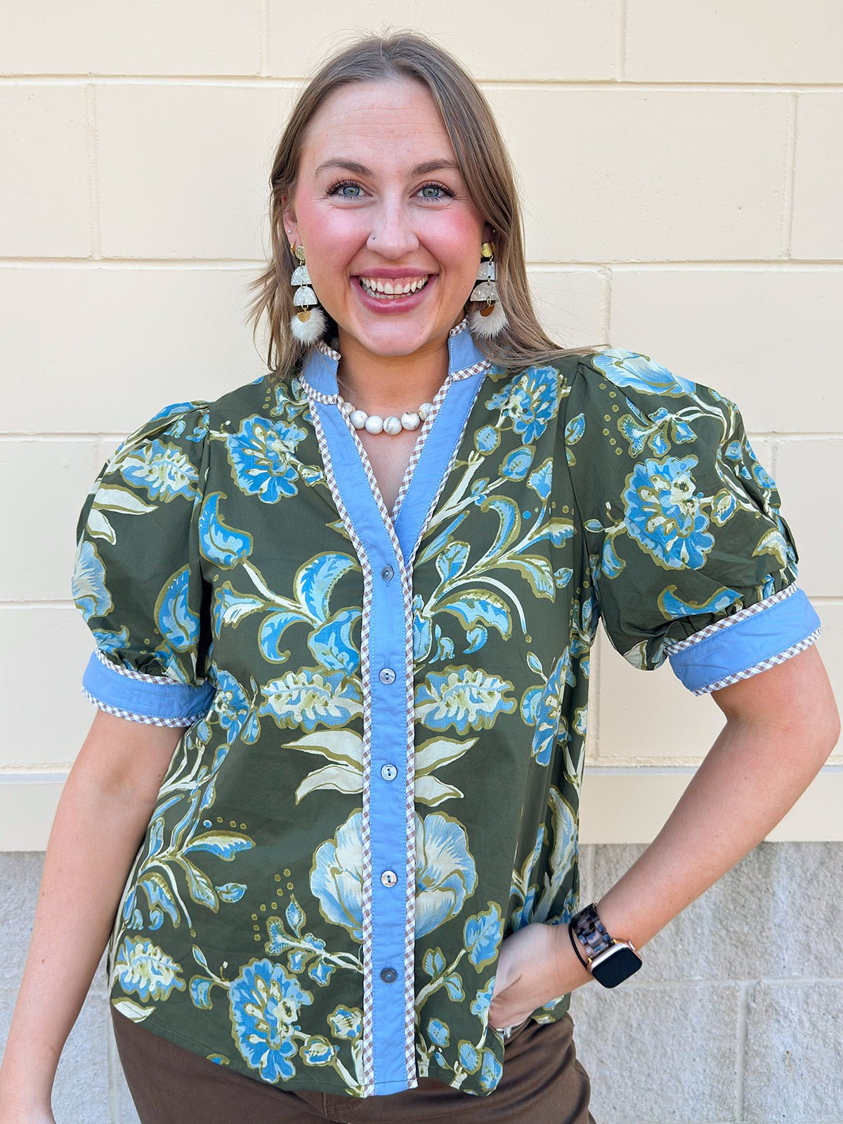 [Entro] Wildflower Lane Blouse - The Pink Pineapple 850