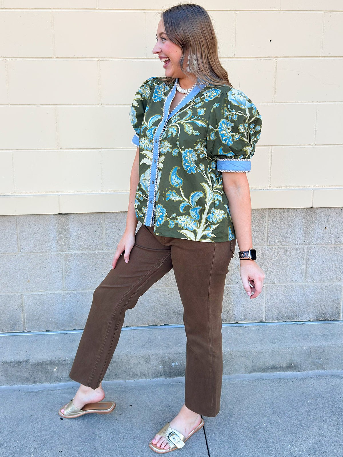 [Entro] Wildflower Lane Blouse - The Pink Pineapple 850