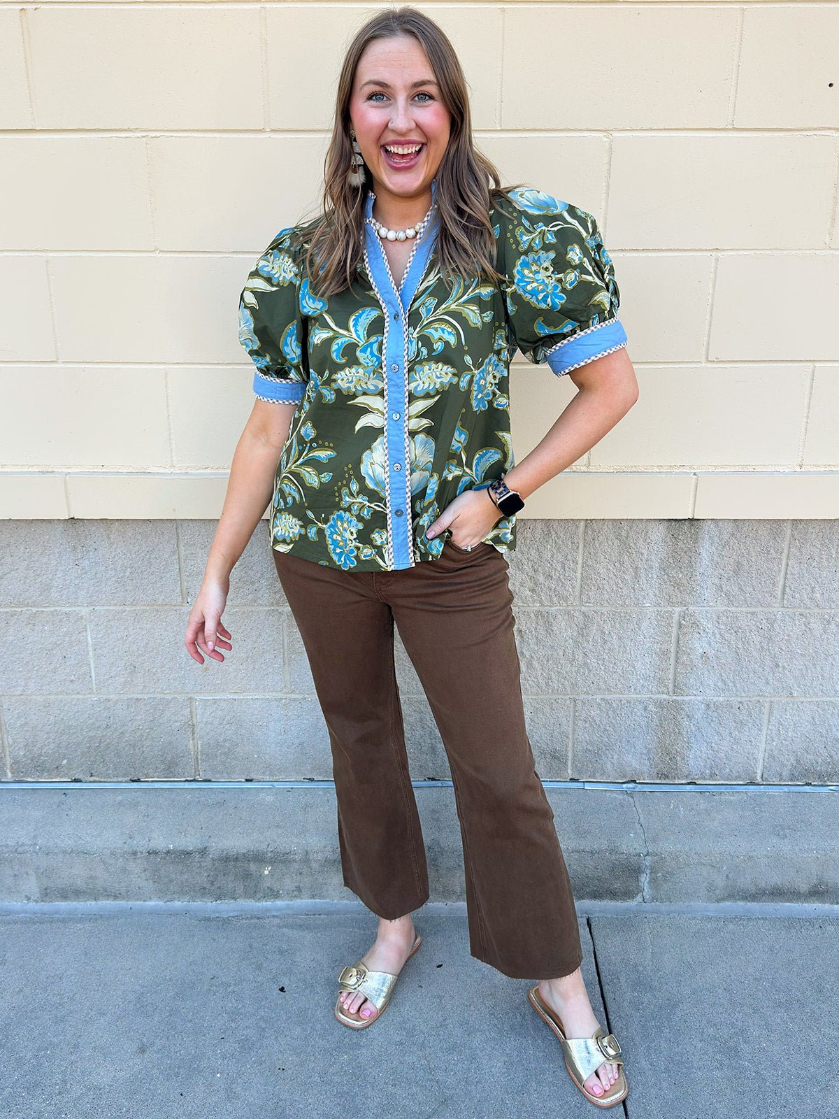 [Entro] Wildflower Lane Blouse - The Pink Pineapple 850