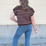 Espresso Charm Knit Top - The Pink Pineapple 850
