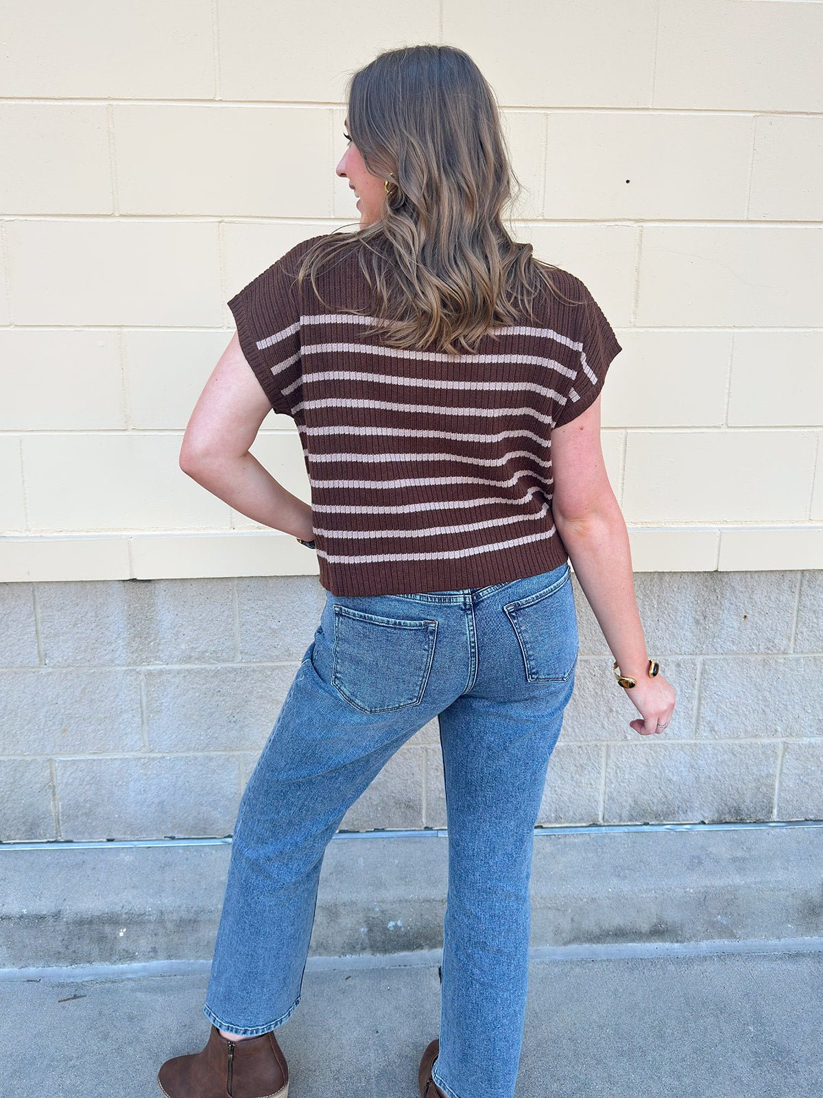 Espresso Charm Knit Top - The Pink Pineapple 850