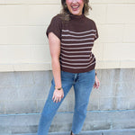 Espresso Charm Knit Top - The Pink Pineapple 850